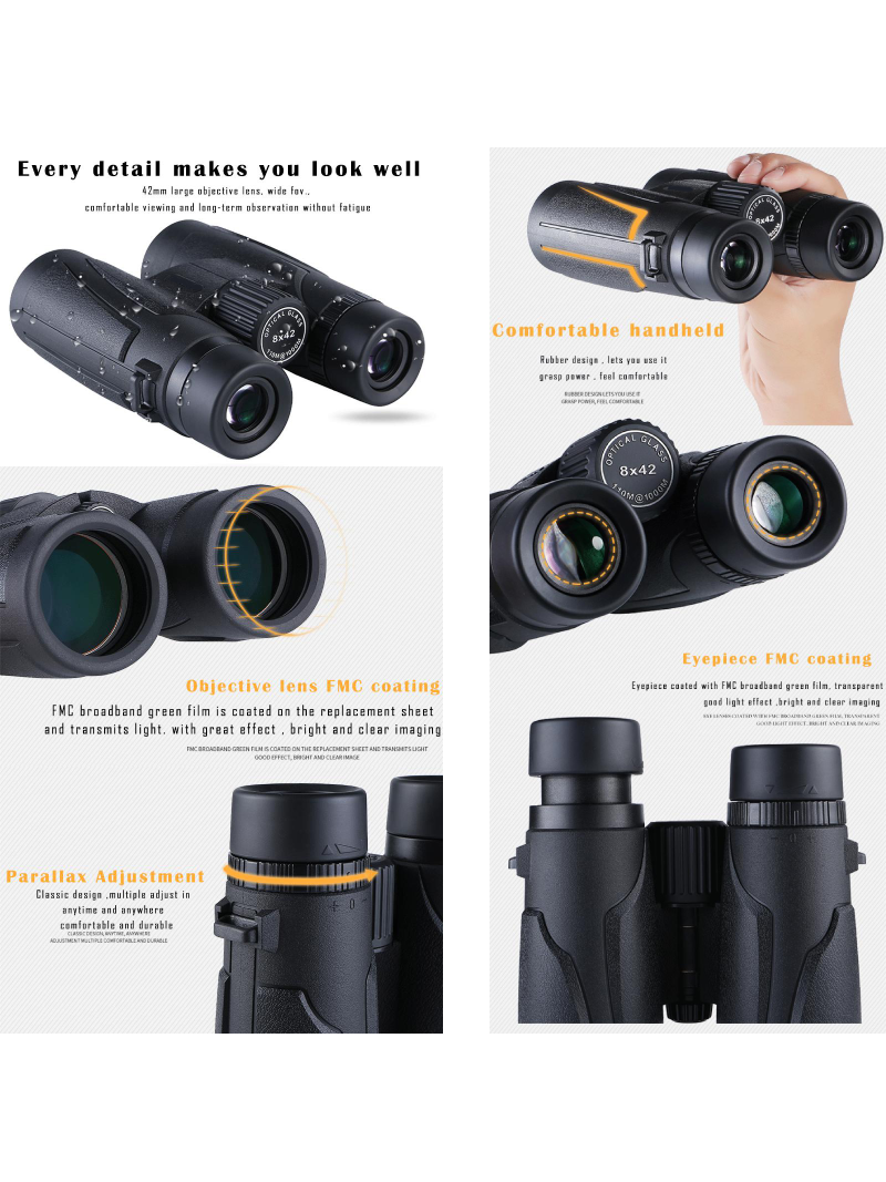 Žiūronai Imaisen 10x42 HD Atsparūs Drėgmei 10 Žiūronai Imaisen 10x42 HD Atsparūs Drėgmei 10