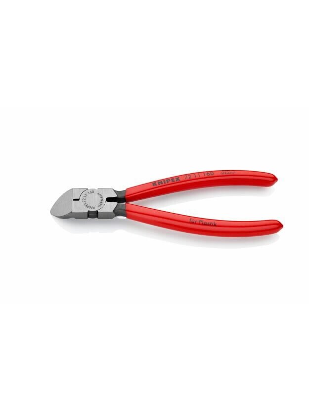 Žnyplės šoninio kirpimo, spyruoklė, plastikui, palenktos 45°, Knipex Žnyplės šoninio kirpimo, spyruoklė, plastikui, palenktos 45°, Knipex