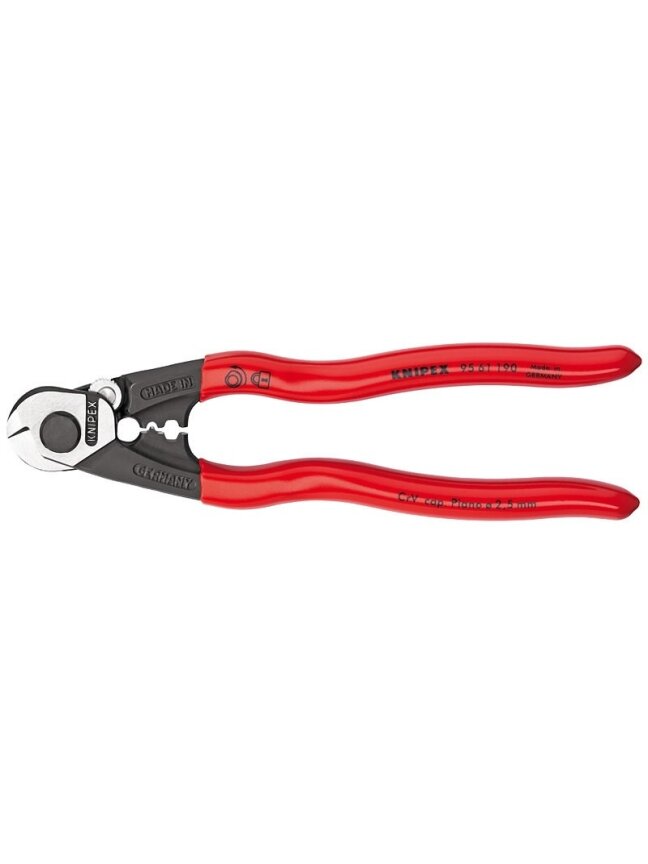 Žnyplės kabeliams ir trosui Ø 6 mm, 10 mm², spyruoklė, Knipex 1 Žnyplės kabeliams ir trosui Ø 6 mm, 10 mm², spyruoklė, Knipex 1