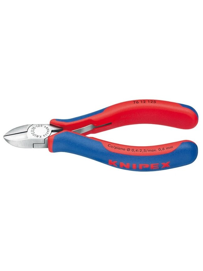 Žnyplės šoninio kirpimo 125mm su spyruokle, Knipex