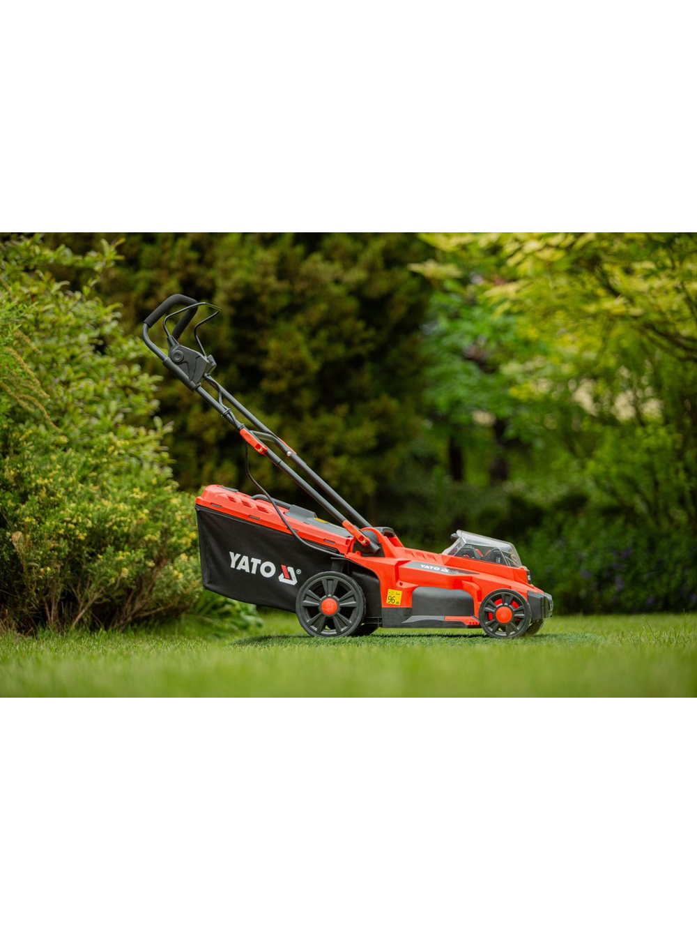 Žoliapjovė akumuliatorinė 36V 37CM + 2X4Ah + pakrovėjas Yato 5