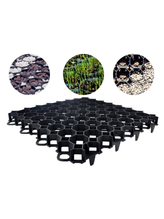 Žolės - vejos korys (juodas) SG3 468×468x49mm 1 Žolės - vejos korys (juodas) SG3 468×468x49mm 1