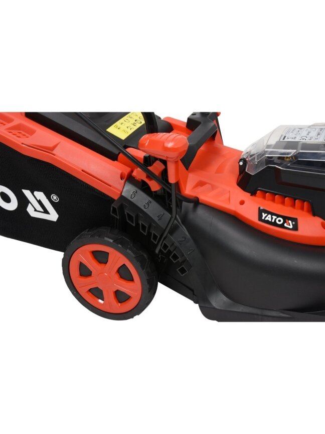 Žoliapjovė akumuliatorinė 34 cm, 36 V (2×2 Ah Li-Ion), Yato (YT-85220) 1