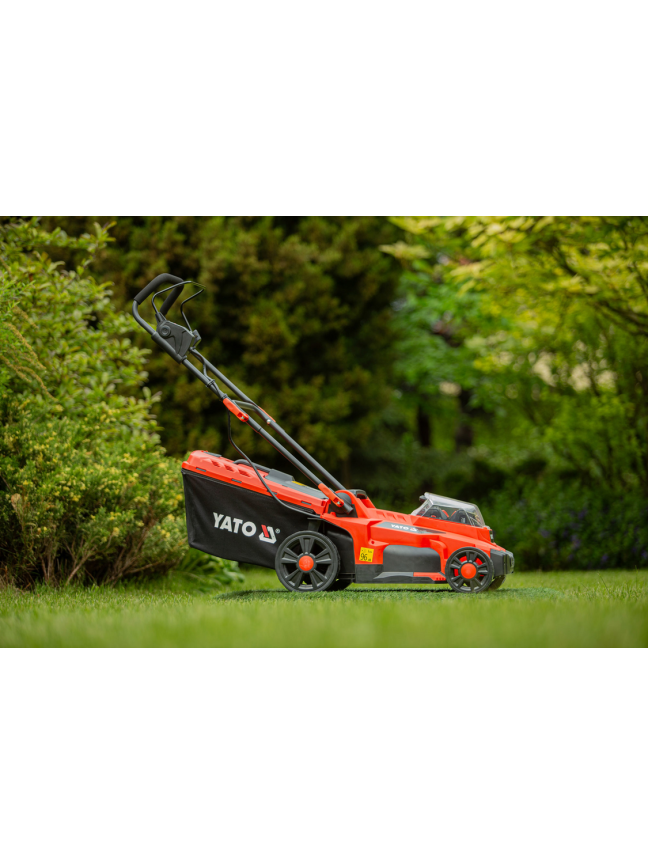 Žoliapjovė akumuliatorinė 43 cm, 36 V (2×4 Ah Li-Ion), Yato (YT-85224) 5 Žoliapjovė akumuliatorinė 43 cm, 36 V (2×4 Ah Li-Ion), Yato (YT-85224) 5