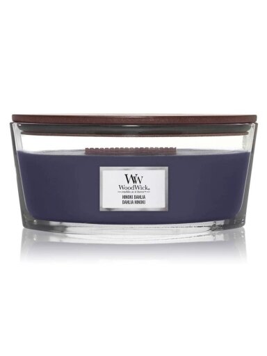Žvakė, forminė WoodWick Ellipse Hinoki Dahlia, 453.6 g,