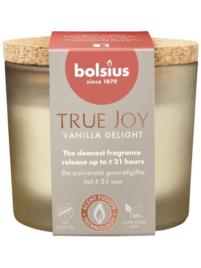 Žvakė, aromatinė Bolsius TRUE JOY Vanilla Delight, 21 h Žvakė, aromatinė Bolsius TRUE JOY Vanilla Delight, 21 h