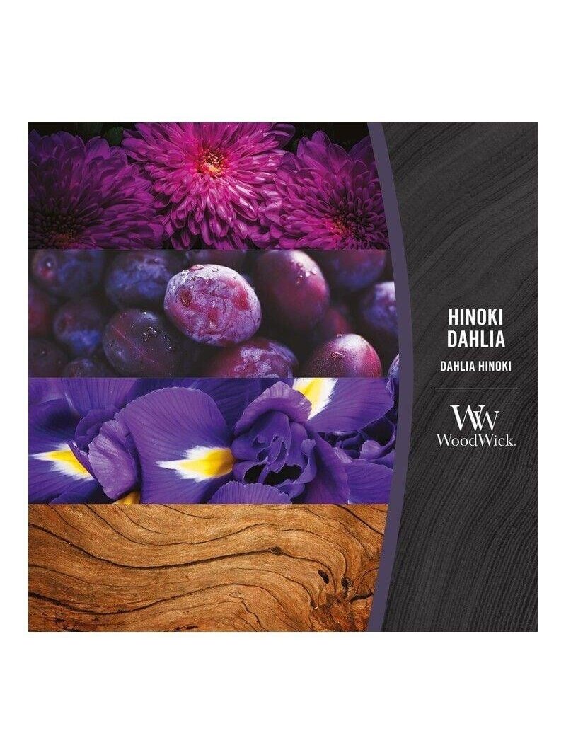 Žvakė, arom WoodWick Medium Core Hinoki Dahlia,  275g, 2